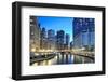 Chicago Skyline along the River-rebelml-Framed Photographic Print