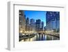 Chicago Skyline along the River-rebelml-Framed Photographic Print