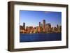 Chicago Skyline and Lake Michigan at Dusk, Chicago, Illinois, United States of America-Amanda Hall-Framed Photographic Print