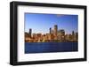 Chicago Skyline and Lake Michigan at Dusk, Chicago, Illinois, United States of America-Amanda Hall-Framed Photographic Print