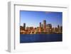 Chicago Skyline and Lake Michigan at Dusk, Chicago, Illinois, United States of America-Amanda Hall-Framed Photographic Print