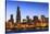 Chicago Skyline and Lake Michigan at Dusk with the Willis Tower on the Left, Chicago, Illinois, USA-Amanda Hall-Stretched Canvas