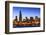 Chicago Skyline and Lake Michigan at Dusk with the Willis Tower on the Left, Chicago, Illinois, USA-Amanda Hall-Framed Photographic Print