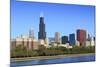 Chicago Skyline and Lake Michigan with the Willis Tower, Chicago, Illinois, USA-Amanda Hall-Mounted Photographic Print