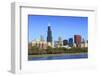 Chicago Skyline and Lake Michigan with the Willis Tower, Chicago, Illinois, USA-Amanda Hall-Framed Photographic Print