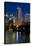 Chicago Skyline and River from Grand Avenue Bridge-Alan Klehr-Stretched Canvas