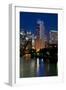 Chicago Skyline and River from Grand Avenue Bridge-Alan Klehr-Framed Photographic Print