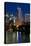 Chicago Skyline and River from Grand Avenue Bridge-Alan Klehr-Stretched Canvas