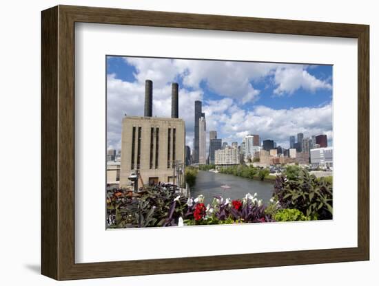 Chicago Skyline and River Looking North-Alan Klehr-Framed Photographic Print