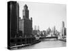 Chicago Skyline and River-Bettmann-Stretched Canvas