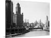 Chicago Skyline and River-Bettmann-Stretched Canvas