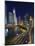 Chicago Skyline at Dusk over the Chicago River.-Jon Hicks-Mounted Photographic Print