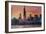 Chicago Skyline at Sunset-Martina Bleichner-Framed Premium Giclee Print