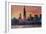 Chicago Skyline at Sunset-Martina Bleichner-Framed Art Print