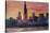 Chicago Skyline at Sunset-Martina Bleichner-Stretched Canvas