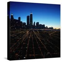 Chicago Skyline at Twilight-Bill Ross-Stretched Canvas