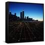 Chicago Skyline at Twilight-Bill Ross-Framed Stretched Canvas