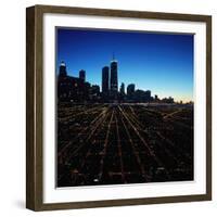 Chicago Skyline at Twilight-Bill Ross-Framed Photographic Print