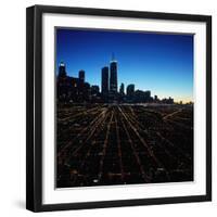 Chicago Skyline at Twilight-Bill Ross-Framed Photographic Print