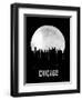 Chicago Skyline Black-null-Framed Art Print