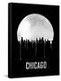 Chicago Skyline Black-null-Framed Stretched Canvas