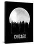 Chicago Skyline Black-null-Framed Stretched Canvas