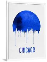 Chicago Skyline Blue-null-Framed Art Print