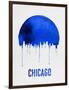Chicago Skyline Blue-null-Framed Art Print