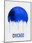 Chicago Skyline Blue-null-Mounted Art Print