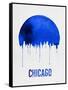 Chicago Skyline Blue-null-Framed Stretched Canvas