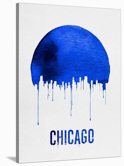 Chicago Skyline Blue-null-Stretched Canvas