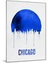 Chicago Skyline Blue-null-Mounted Art Print