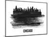 Chicago Skyline Brush Stroke - Black II-NaxArt-Mounted Art Print