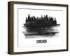 Chicago Skyline Brush Stroke - Black II-NaxArt-Framed Art Print