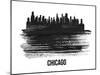 Chicago Skyline Brush Stroke - Black II-NaxArt-Mounted Art Print