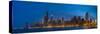 Chicago Skyline From North Ave Beach Panorama-Steve Gadomski-Stretched Canvas