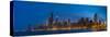 Chicago Skyline From North Ave Beach Panorama-Steve Gadomski-Stretched Canvas