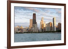 Chicago Skyline from North Avenue Beach at Dusk-Alan Klehr-Framed Photographic Print