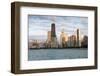 Chicago Skyline from North Avenue Beach at Dusk-Alan Klehr-Framed Photographic Print