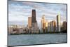 Chicago Skyline from North Avenue Beach at Dusk-Alan Klehr-Mounted Photographic Print