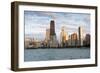 Chicago Skyline from North Avenue Beach at Dusk-Alan Klehr-Framed Photographic Print