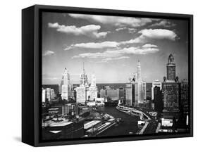 Chicago Skyline from Wacker Drive-null-Framed Stretched Canvas