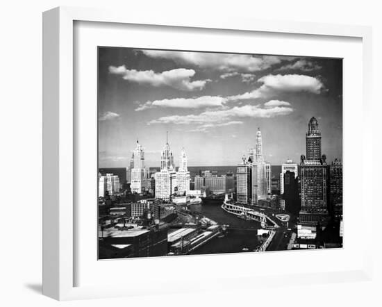 Chicago Skyline from Wacker Drive-null-Framed Photographic Print