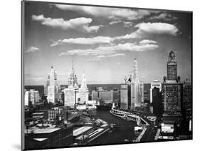 Chicago Skyline from Wacker Drive-null-Mounted Photographic Print