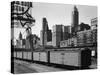 Chicago Skyline from Water Street-null-Stretched Canvas