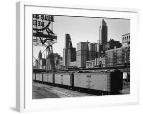 Chicago Skyline from Water Street-null-Framed Photographic Print