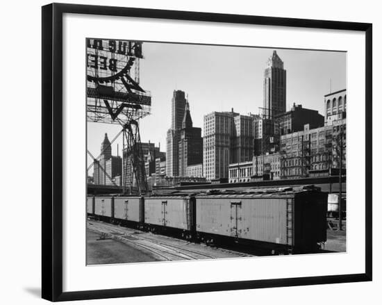 Chicago Skyline from Water Street-null-Framed Photographic Print