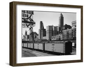 Chicago Skyline from Water Street-null-Framed Photographic Print