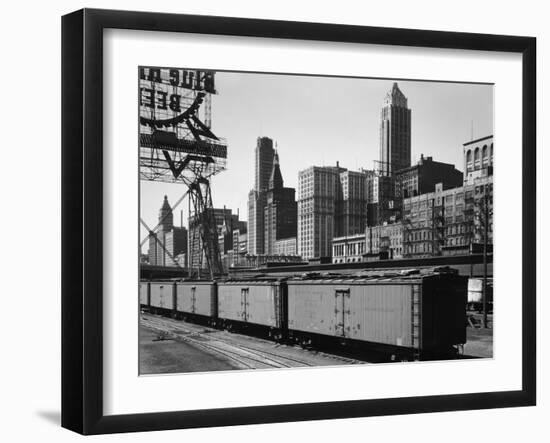 Chicago Skyline from Water Street-null-Framed Photographic Print