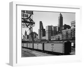 Chicago Skyline from Water Street-null-Framed Photographic Print